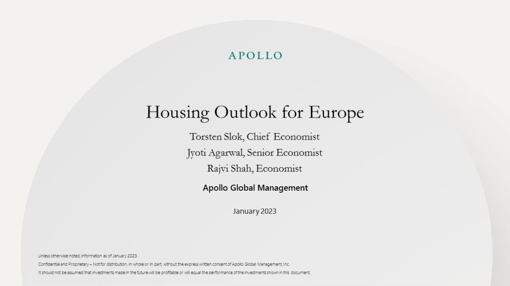 Housing Outlook for Europe