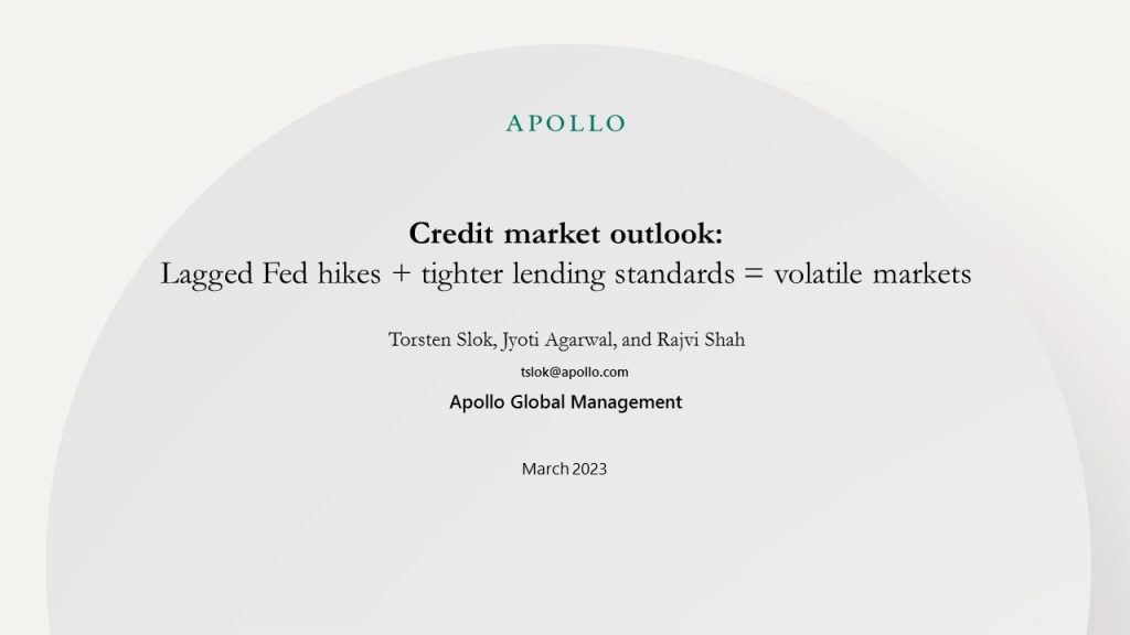 credit market outlook