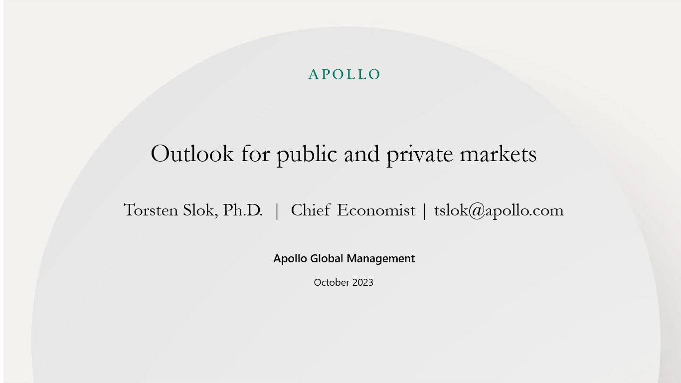 Outlook for public and private markets