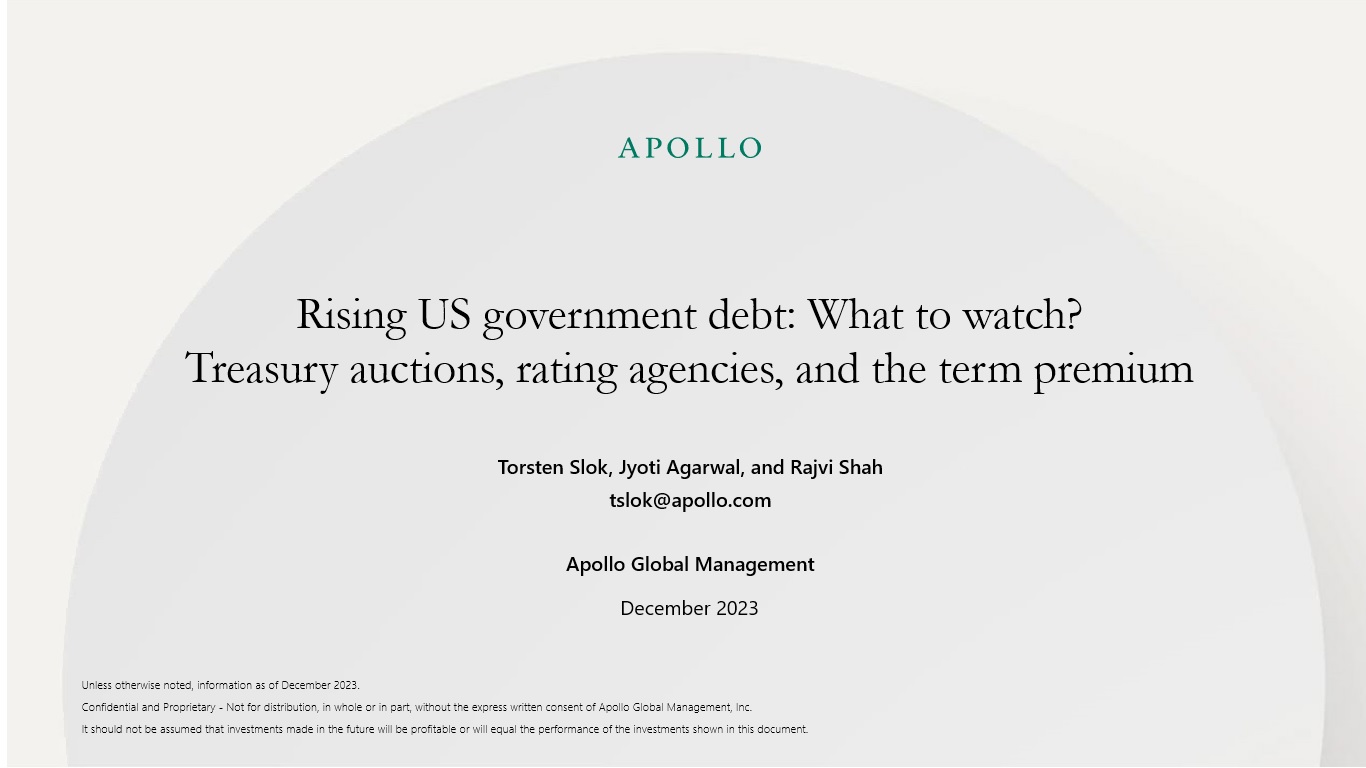 Rising US government debt: What to watch?Treasury auctions, rating agencies, and the term premium