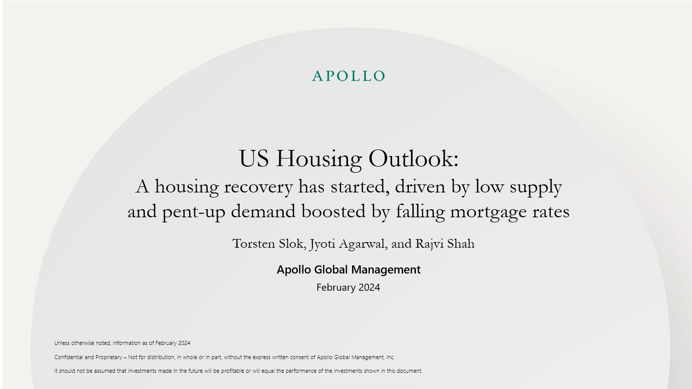 US Housing Outlook