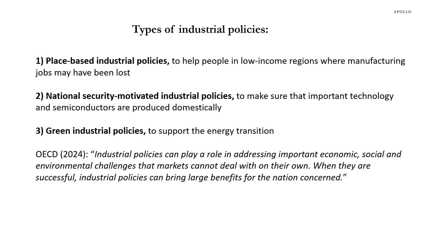 Types of industrial policies