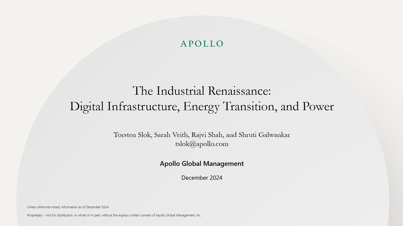 The Industrial Renaissance: Digital Infrastructure, Energy Transition, and Power