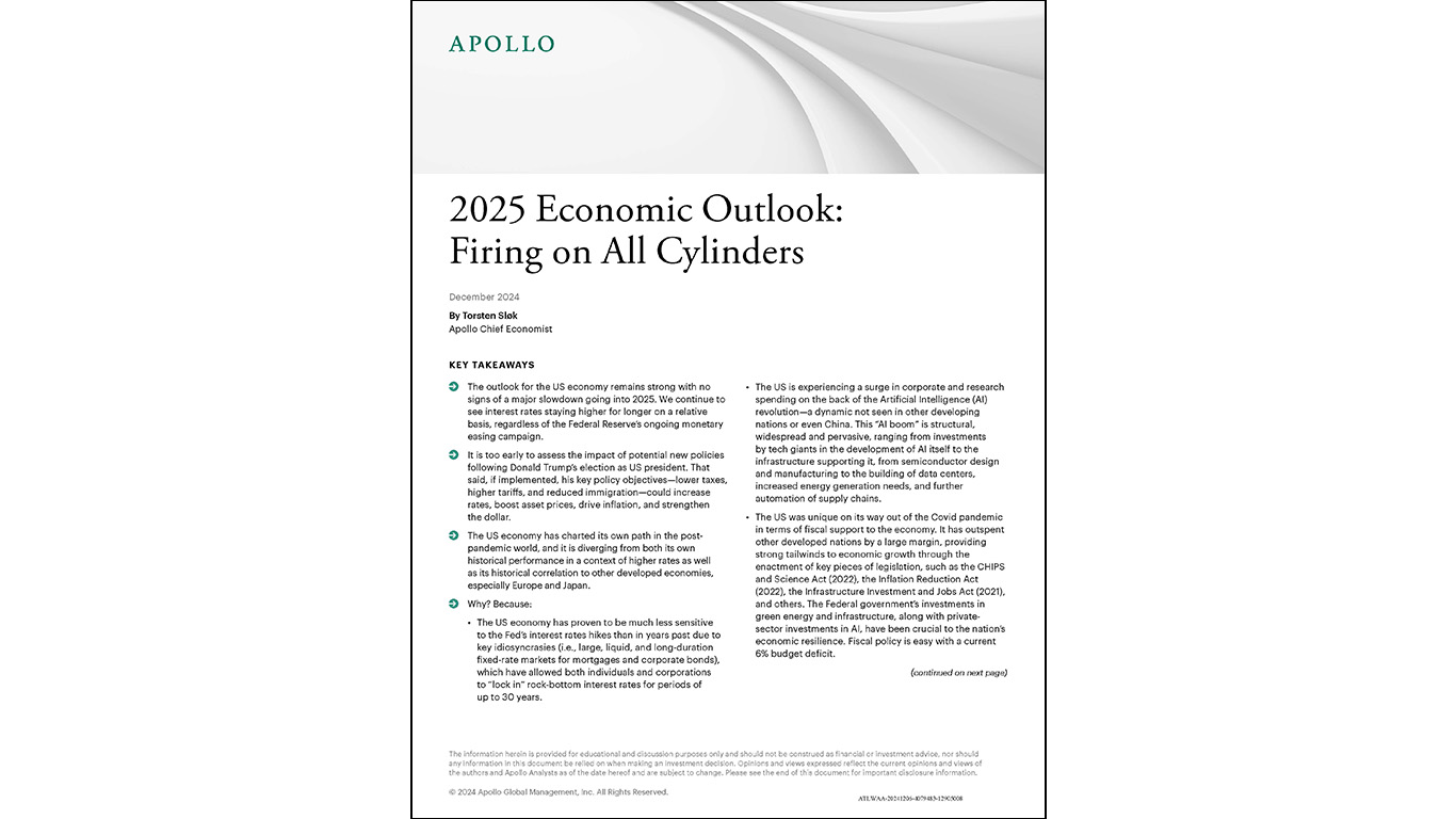 2025 Economic Outlook: Firing on All Cylinders